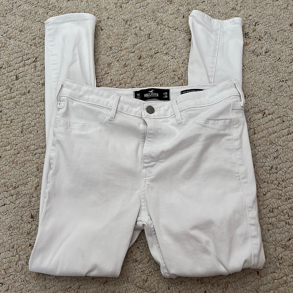 Hollister White High-Rise Jean Legging Size 28/Size 7R
